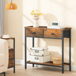 Console Hallway Side Table With 2 Non-Woven Drawers Storage - thumbnail 3