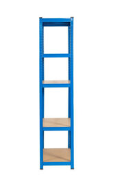 Rhino Racking 5 Bays - 180 X 90 X 40Cm - Blue - 5 Tier Boltless Heavy Duty Garage Shelving Unit - 1000Kg Load Weight - thumbnail 2