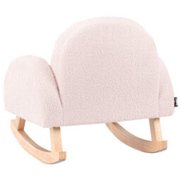 Beliani Kids Rocking Chair Hug Boucle Pastel Pink - thumbnail 6