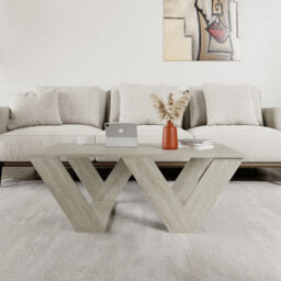Decortie Pipra Modern Multipurpose Coffee Table 110Cm Open Shelf Travertine Living Room H 40Cm - thumbnail 5