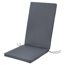 SOFTILLO High Back Garden Chair Cushion Waterproof Outdoor Patio Recliner Seat Pad Luxury Furniture Support 120X45X4Cm Graphite