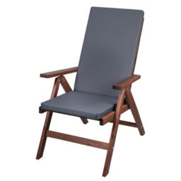SOFTILLO High Back Garden Chair Cushion Waterproof Outdoor Patio Recliner Seat Pad Luxury Furniture Support 120X45X4Cm Graphite - thumbnail 4