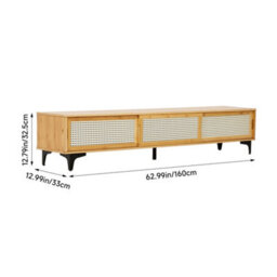 Thehotsale Wooden Tv Cabinet With Sliding Doors - thumbnail 8