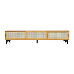 Thehotsale Wooden Tv Cabinet With Sliding Doors - thumbnail 3