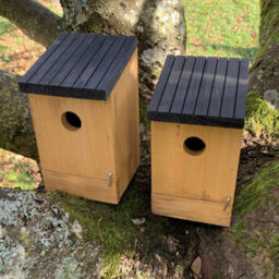 Selections Traditional Wooden Bird Box Nest Birdhouses With Removable Bases (Set Of 4) - thumbnail 2