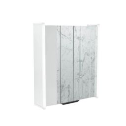 Sensio Luka Matt White Illuminated Mirrored Smart Bathroom Cabinet With Alexa (H)700mm (W)664mm - thumbnail 2