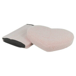 Urbn-Living Heart Shape Boucle Storage Ottoman Stool With Lid, Teddy Fabric Pouffe Seat - Pink - thumbnail 9