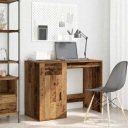 Berkfield Desk Old Wood 100X49X75 Cm Engineered Wood - thumbnail 3