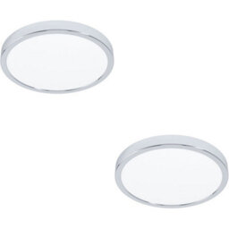 Loops 2 Pack Stylish Modern Chrome Led Ceiling Light - 27Cm Semi-Flush Fixture For Indoor Spaces - thumbnail 1