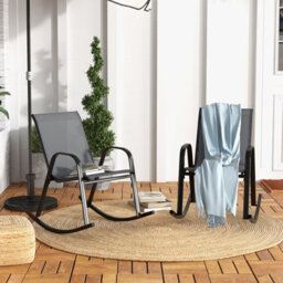 Costway Patio Rocking Chair Set Of 2 Outdoor All-Weather Metal Rockers - thumbnail 1