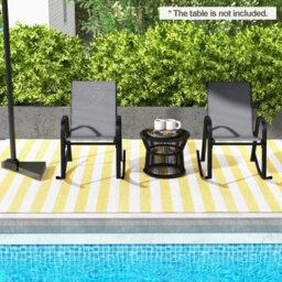 Costway Patio Rocking Chair Set Of 2 Outdoor All-Weather Metal Rockers - thumbnail 7