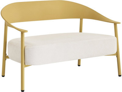 "Habitat and Garden Céora"" Plastic And Metal Garden Sofa - 2 Seater - Yellow" - image 1