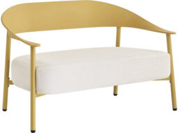 "Habitat and Garden Céora"" Plastic And Metal Garden Sofa - 2 Seater - Yellow" - thumbnail 3