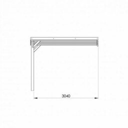 Cerland Victor Wall Mounted Wooden Carport 3M X 5M Opaque Roof With Galvanised Concrete-In Feet - thumbnail 6