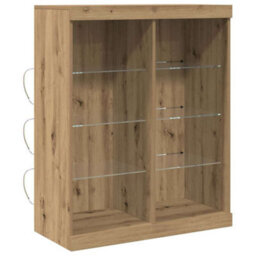 Berkfield Sideboard With Led Lights Artisan Oak 41X37X100 Cm - thumbnail 2