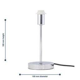 First Choice Lighting Set Of 2 Chrome Touch Operated Stick Table Lamp Bases Only - thumbnail 9