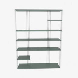 Decorotika Jeni Bookcase Shelving Unit Green & White - thumbnail 4