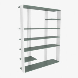 Decorotika Jeni Bookcase Shelving Unit Green & White - thumbnail 5