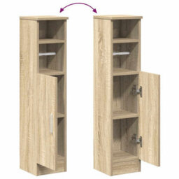 Walplus Bathroom Cabinet With Roll Holder Sonoma Oak 20.5X22X90 Cm - thumbnail 8