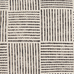 Wyld And Coco Modern Grey Square Pouffe Footstool W45 X D45 X H25Cm - Handcrafted Block-Print Cotton, Retro Boho Style - thumbnail 8