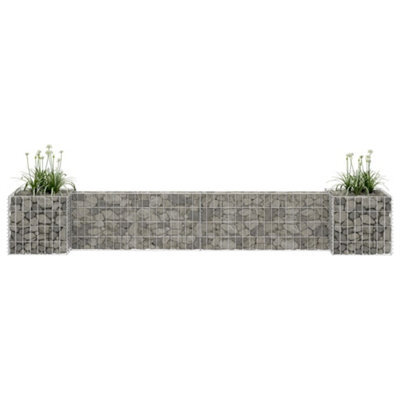 Berkfield H-Shaped Gabion Planter Steel Wire 260X40X40 Cm - image 1
