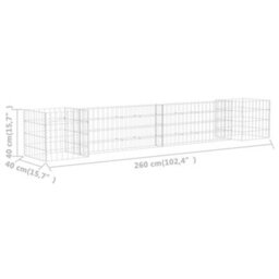 Berkfield H-Shaped Gabion Planter Steel Wire 260X40X40 Cm - thumbnail 5