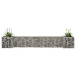 Berkfield H-Shaped Gabion Planter Steel Wire 260X40X40 Cm - thumbnail 1