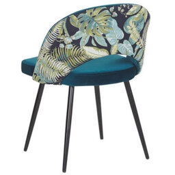 Beliani Set Of 2 Dining Chairs Vivian Velvet Sea Blue - thumbnail 5