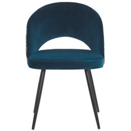 Beliani Set Of 2 Dining Chairs Vivian Velvet Sea Blue - thumbnail 6