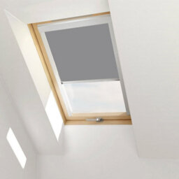 Luxtra (Dhr) Grey Blackout Roller Blind For Velux Roof Window M06 With Silver Side Rails - thumbnail 5