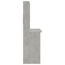 Walplus Desk With Shelves Concrete Grey 102X45X148 Cm Engineered Wood - thumbnail 6