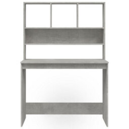 Walplus Desk With Shelves Concrete Grey 102X45X148 Cm Engineered Wood - thumbnail 5