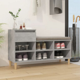 Walplus Shoe Cabinet Concrete Grey 102X36X60 Cm Engineered Wood - thumbnail 1