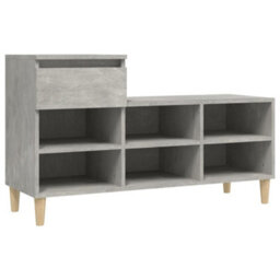 Walplus Shoe Cabinet Concrete Grey 102X36X60 Cm Engineered Wood - thumbnail 2
