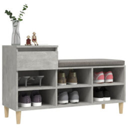 Walplus Shoe Cabinet Concrete Grey 102X36X60 Cm Engineered Wood - thumbnail 4