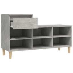 Walplus Shoe Cabinet Concrete Grey 102X36X60 Cm Engineered Wood - thumbnail 7