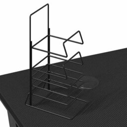 Berkfield Massive Gaming Desk With Y Shape Legs Black 110X60X75 Cm - thumbnail 9