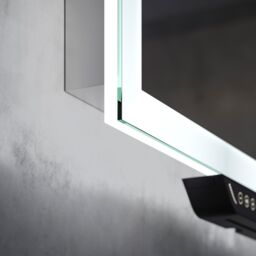 Sensio Luka White Rectangular Illuminated Smart Bathroom Mirror With Alexa (L)70Cm (W)50Cm - thumbnail 3