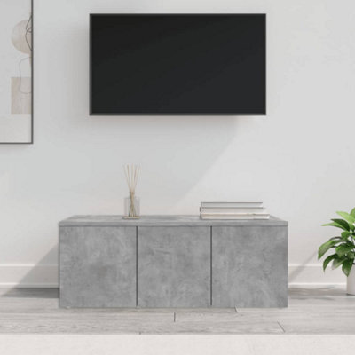 Berkfield Tv Cabinet Concrete Grey 80X34X30 Cm Engineered Wood - image 1