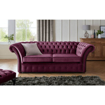 Chesterfield Beaumont 3 Seater Sofa Malta Boysenberry Purple 01 - image 1