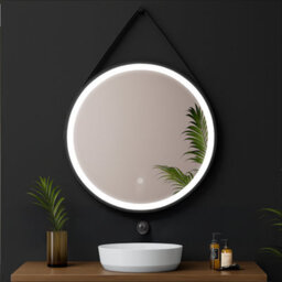 Arko Bathroom Mirror With Led Lights 600X600mm - Wall Mounted Vanity Large Round Mirror - Illuminated Led Mirror - thumbnail 1
