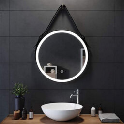 Arko Bathroom Mirror With Led Lights 600X600mm - Wall Mounted Vanity Large Round Mirror - Illuminated Led Mirror - thumbnail 8