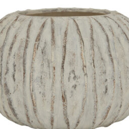 Hill Interiors Lorenzo Rotund Fin Vase White/grey Wash (One Size) - thumbnail 2