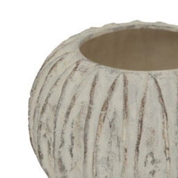 Hill Interiors Lorenzo Rotund Fin Vase White/grey Wash (One Size) - thumbnail 3