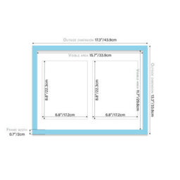 16X12 Inch 2 Opening Photo Collage Frame, Display Two 9X7 Inch Photos, Multi Aperture Family Picture Frame, Light Blue - thumbnail 4