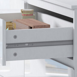 Fwstyle Stora White Gloss 8 Drawer Chest (H) 99Cm (W) 110Cm (D) 40Cm - Extra Deep 14Cm Drawers - thumbnail 6