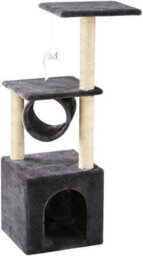 Cat Tree Tower For Indoor Cats 36 Inch Compact Multi Level Cat Furniture Condo Bed Tunnel Plush Platforms Sisal Posts - thumbnail 1