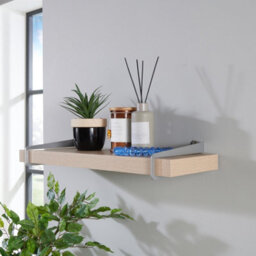 Core Products Chunky Light Oak Effect Wall Shelf - Slide-On Brackets, Sturdy Storage, W60Cm X L19.5Cm X H3.8Cm