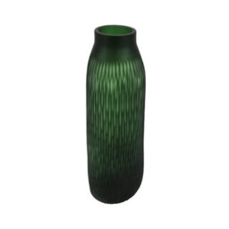 Vanity Living 42.5Cm Green Handmade Decorative Glass Bud Vase, Tall Narrow Flower Vase For Living Room - thumbnail 2
