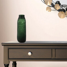 Vanity Living 42.5Cm Green Handmade Decorative Glass Bud Vase, Tall Narrow Flower Vase For Living Room - thumbnail 6